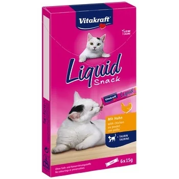 Przekąska dla kotów z kurczaka z tauryną Vitakraft Liquid Snack Płynna Przekąska dla kotów z kurczaka z tauryną Vitakraft Liquid Snack Płynna