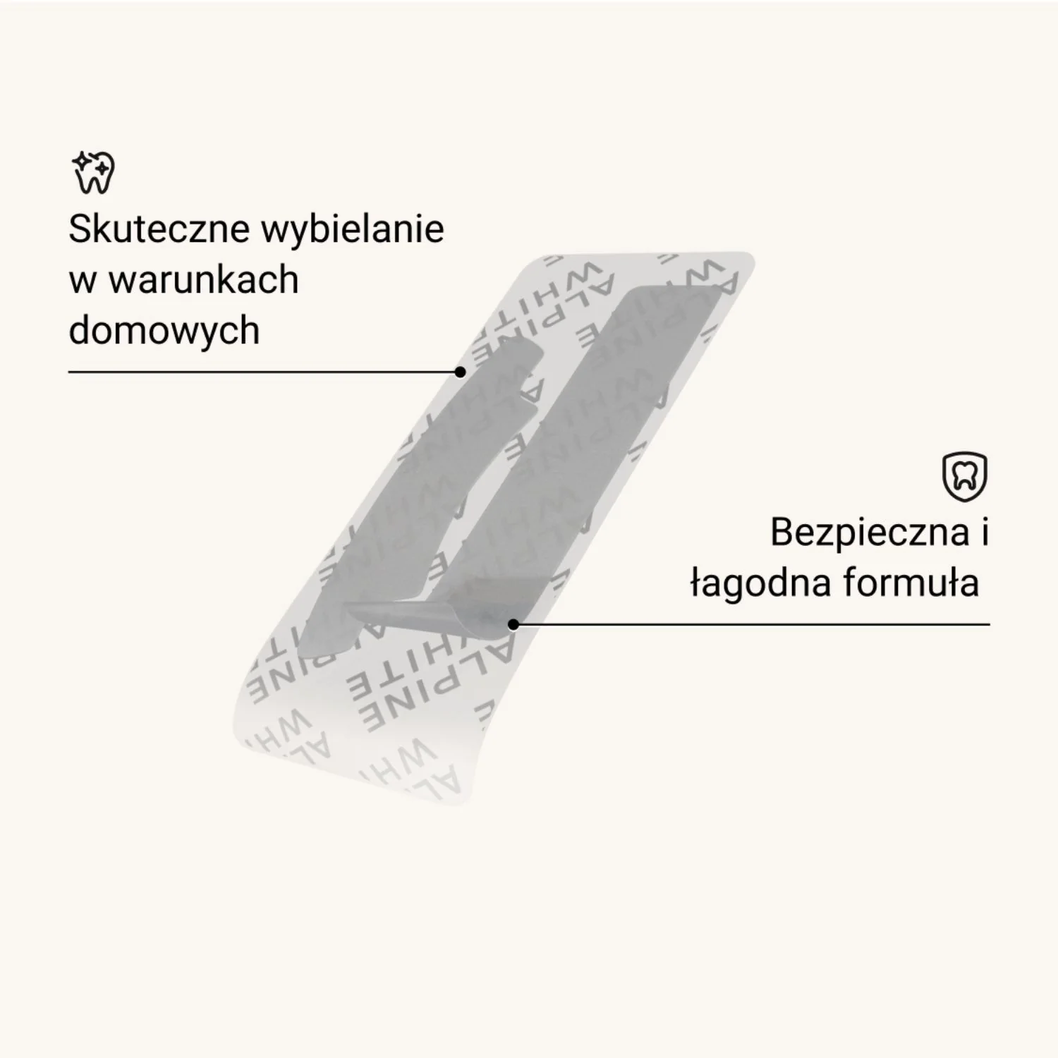 Alpine White paski wybielające do wrażliwych zębów, 14 sztuk