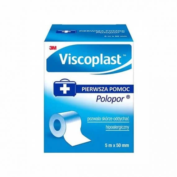Viscoplast Polopor przylepiec włókninowy 5 m x 50 mm, 1 szt.
