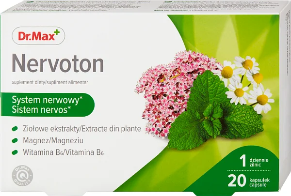 Nervoton Dr. Max suplement diety, 20 kapsułek