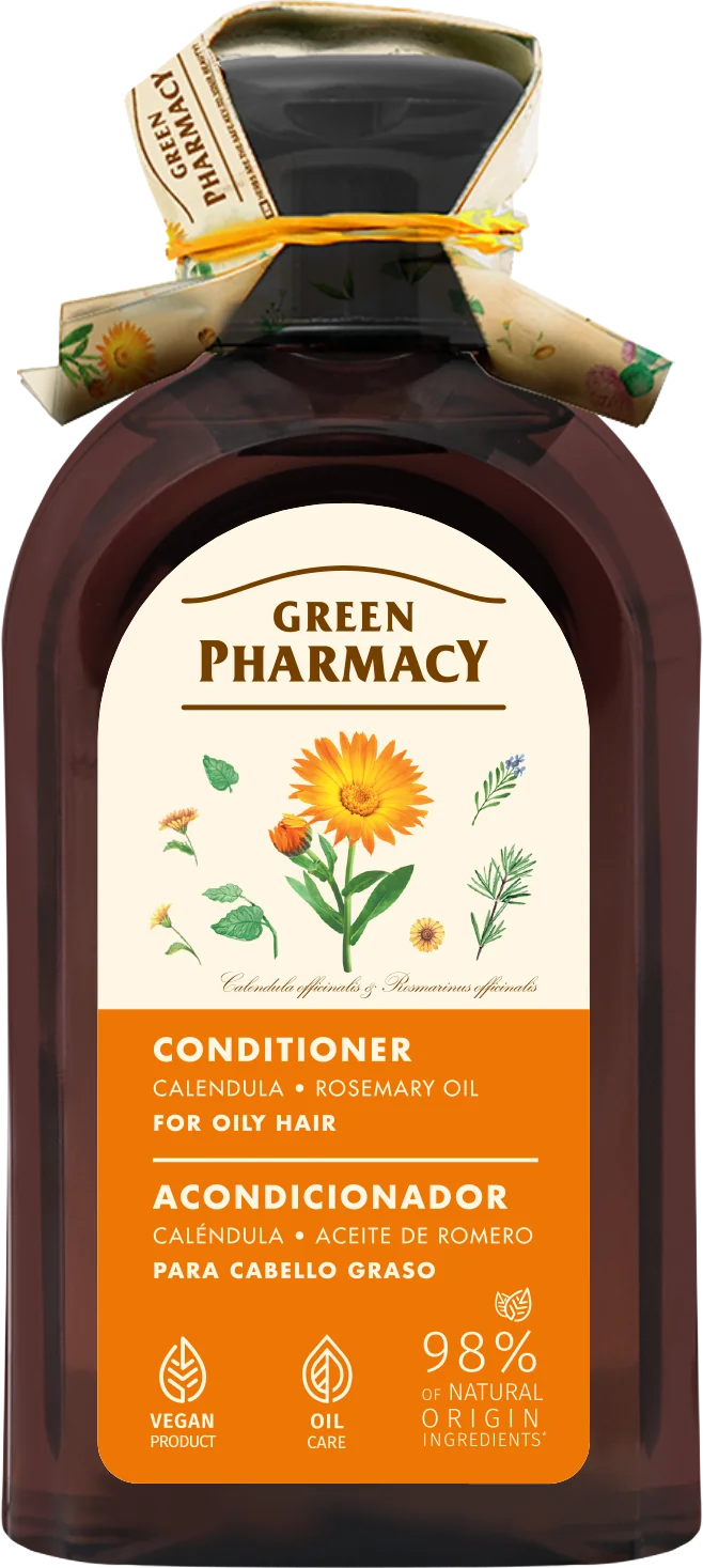 Green Pharmacy odżywka do włosów przetłuszczających się nagietek i olej rozmarynowy, 300 ml