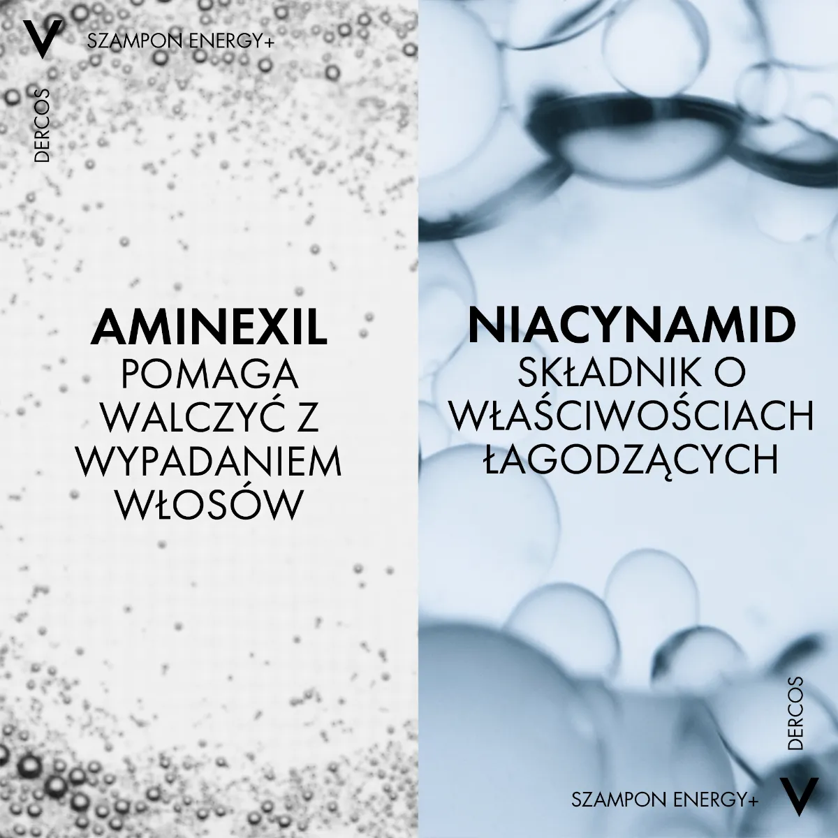 Vichy Dercos, szampon energetyzujący wspierający kurację na wypadanie włosów, 200 ml 