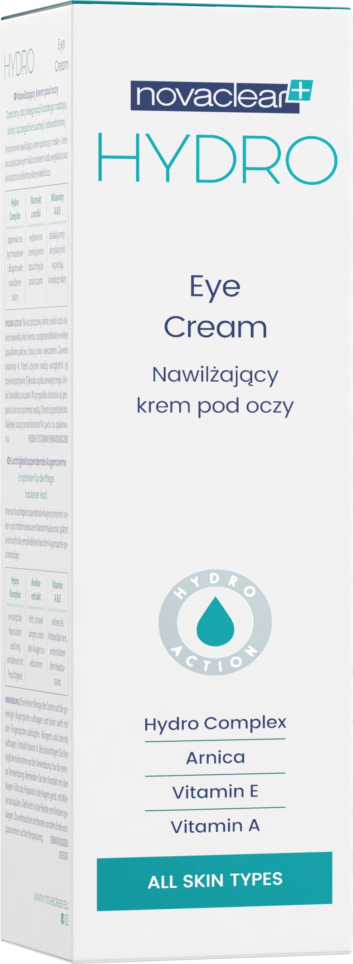 Novaclear Hydro nawilżający krem pod oczy, 15 mll