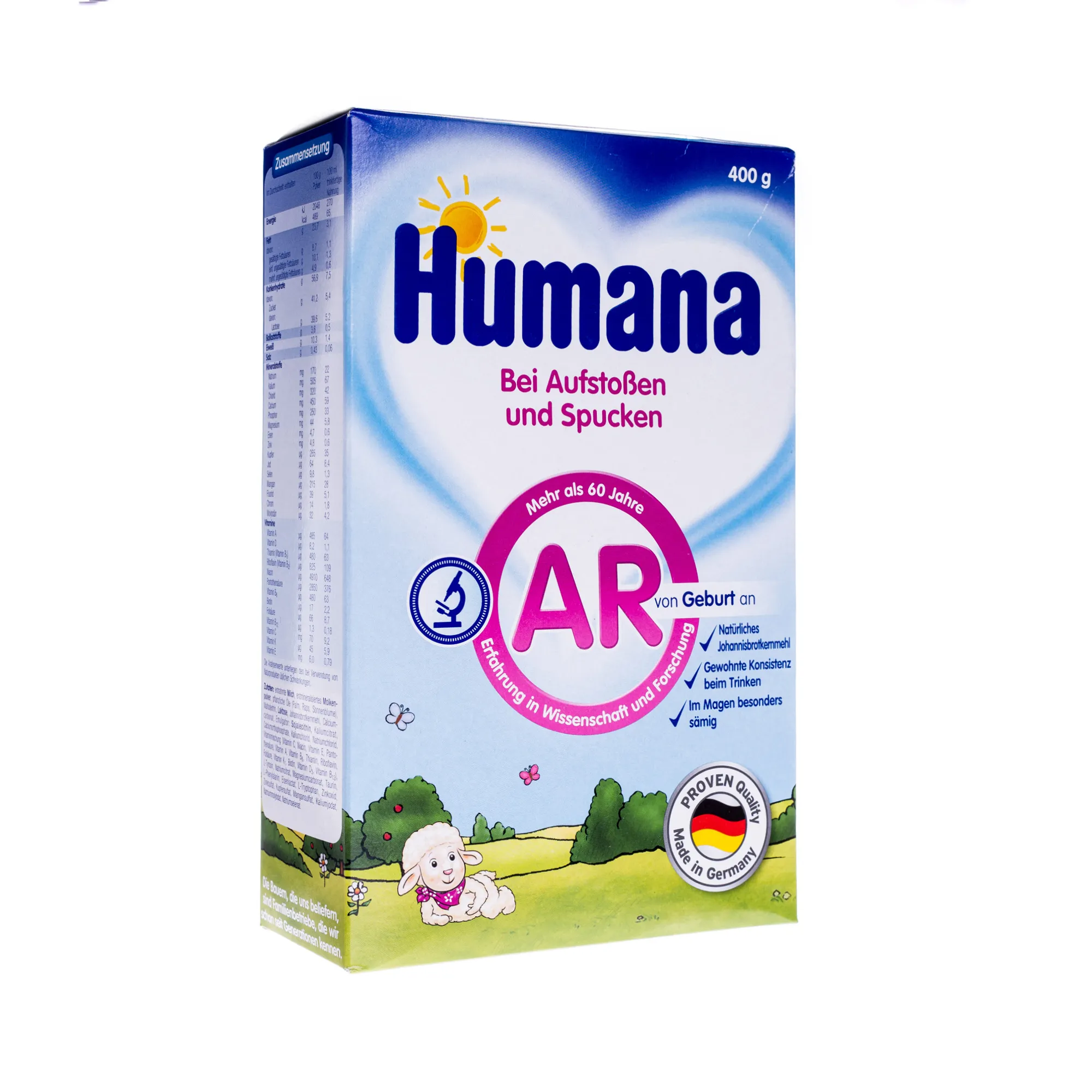 Humana AR. zalecana w ulewaniach, od urodzenia, 400 g