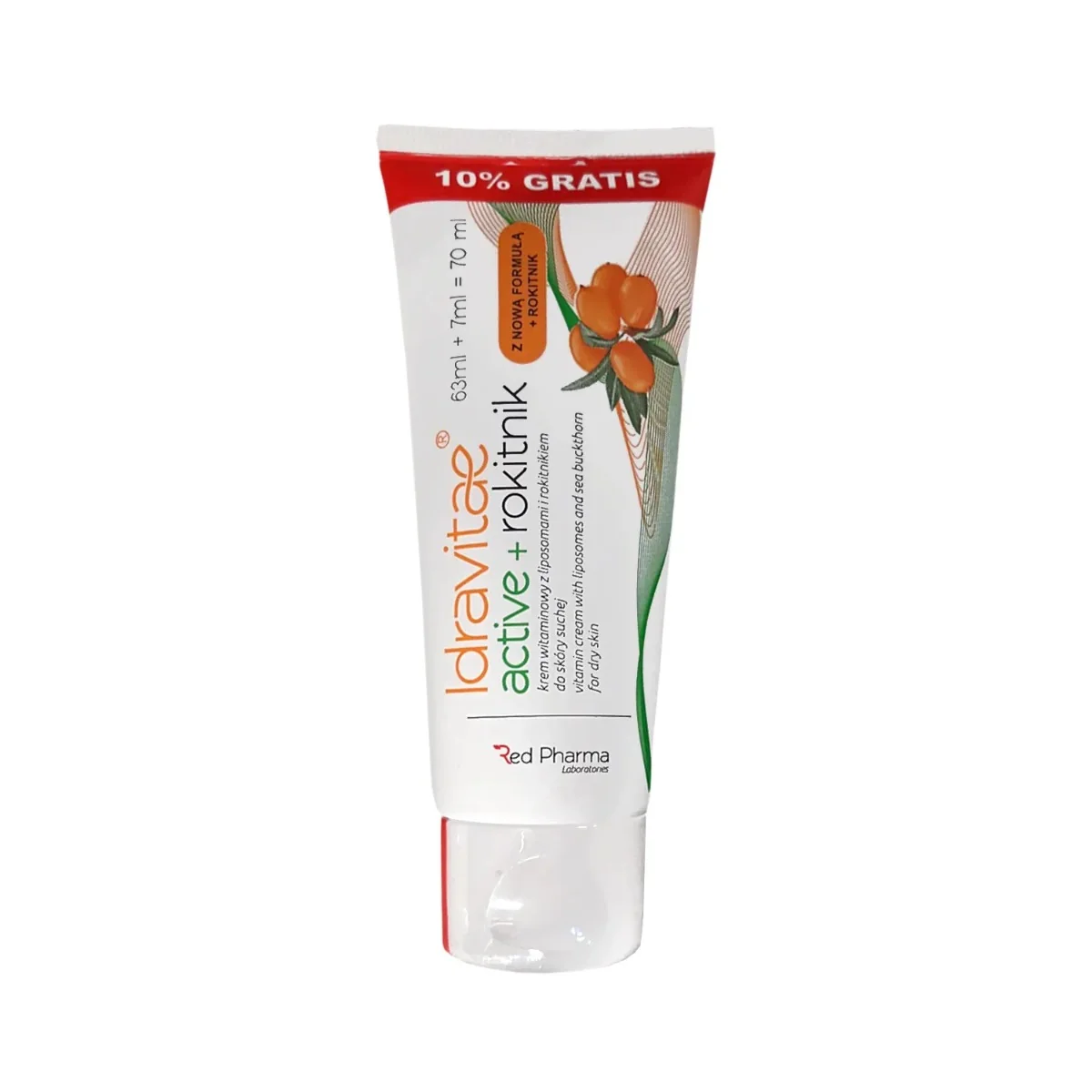 Idravitae Active + Rokitnik krem multiwitaminowy z liposomami i rokitnikiem do skóry suchej, 63 ml + 7 ml gratis