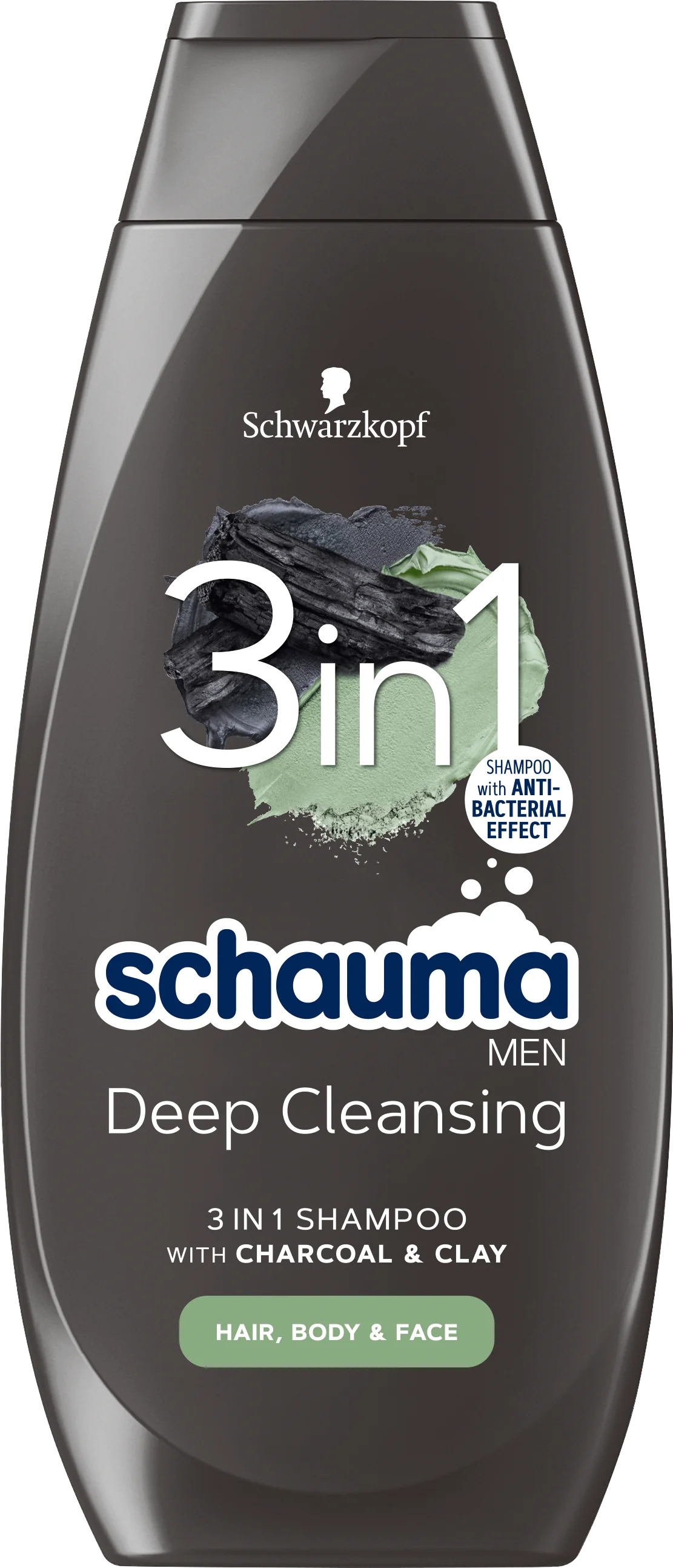 Schwarzkopf Schauma Men szampon 3w1 Węgiel z glinką, 400 ml