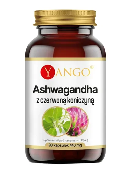 Ashwagandha z czerwoną koniczyną 90 kapsułek