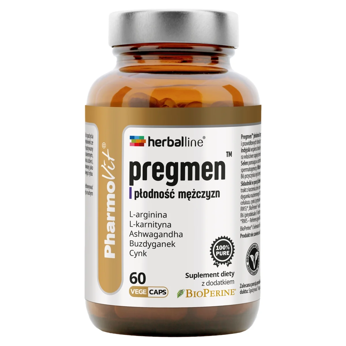 Pharmovit Pregmen™ płodność mężczyzn suplement diety, 60 kapsułek