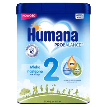 Humana 2 Probalance z HMO, mleko nastepne po 6. miesiącu Humana 2 Probalance z HMO, mleko nastepne po 6. miesiącu