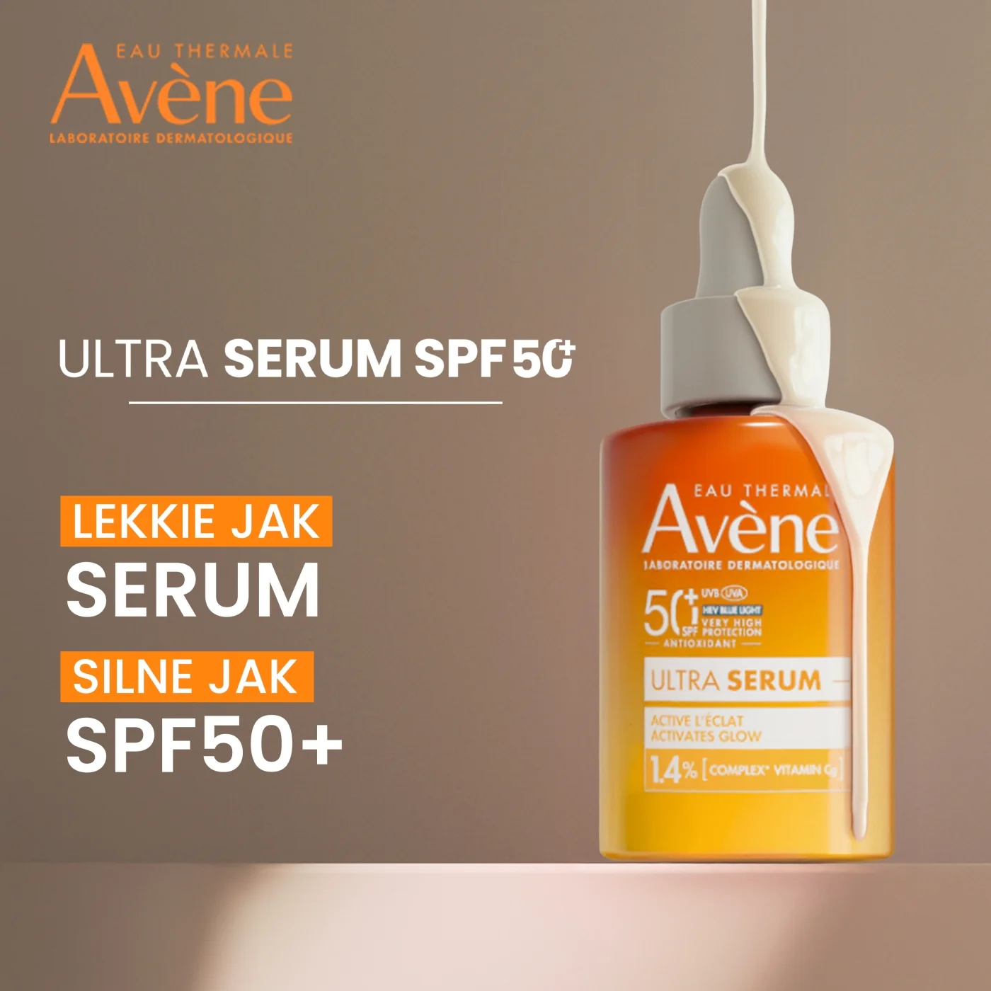 Avène Ultra Serum serum rozświetlające z bardzo wysoką ochroną SPF 50+, 30 ml