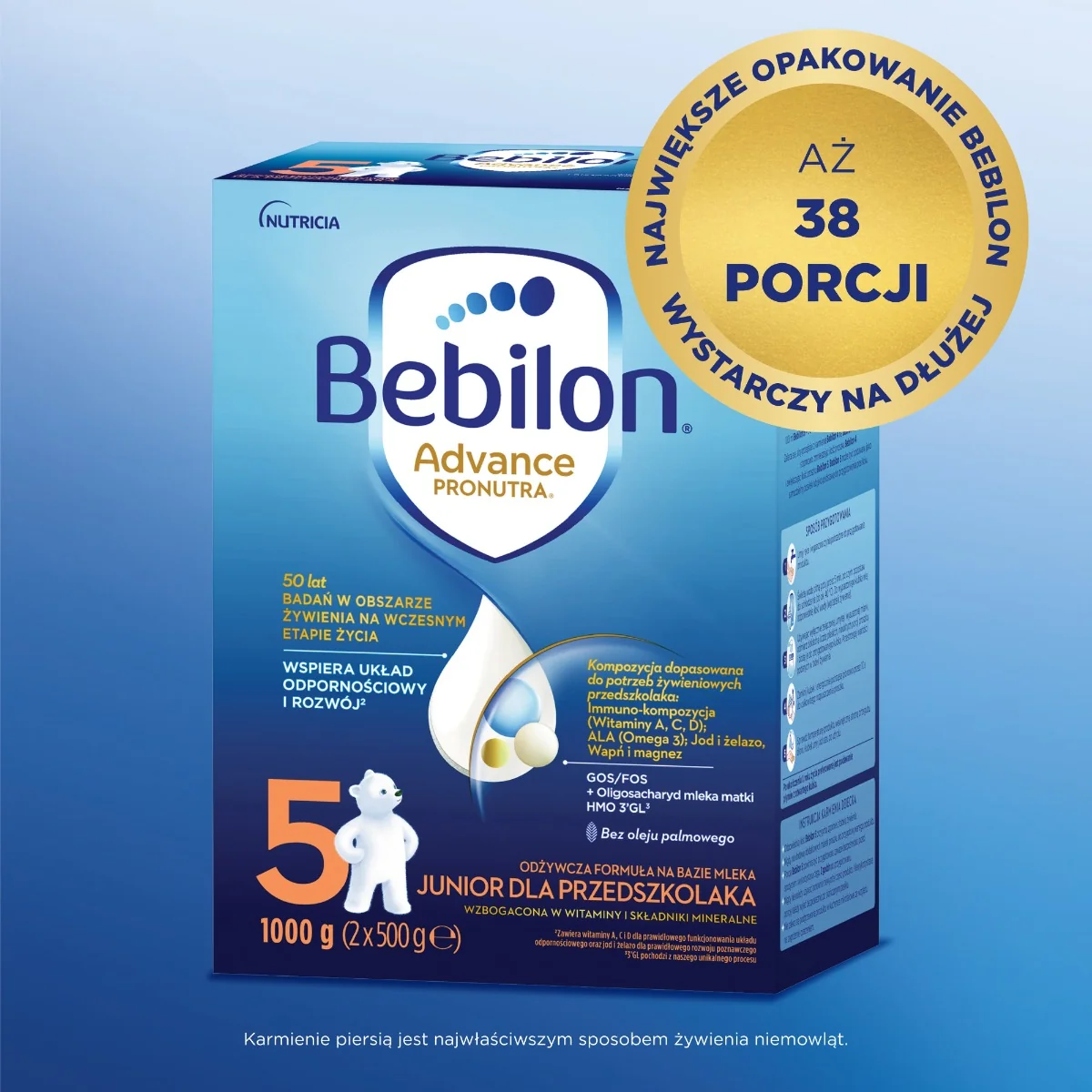 Bebilon 5 Advance Pronutra Junior mleko modyfikowane dla przedszkolaka, 1000 g