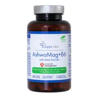 Super Labs AshwaMag+B6 anti-stress formula, suplement diety, 60 kapsułek