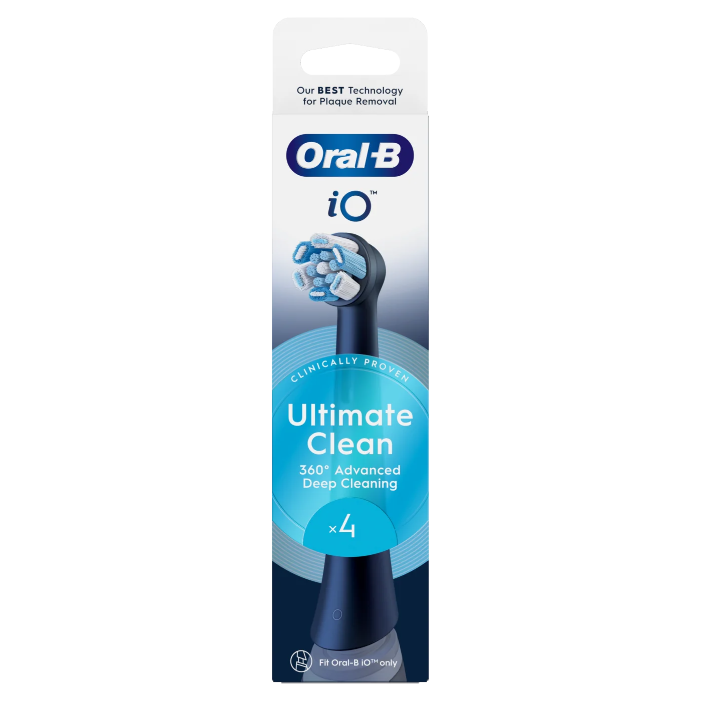 Oral-B iO Ultimate Clean końcówki do szczoteczek elektrycznych, 4 sztuki