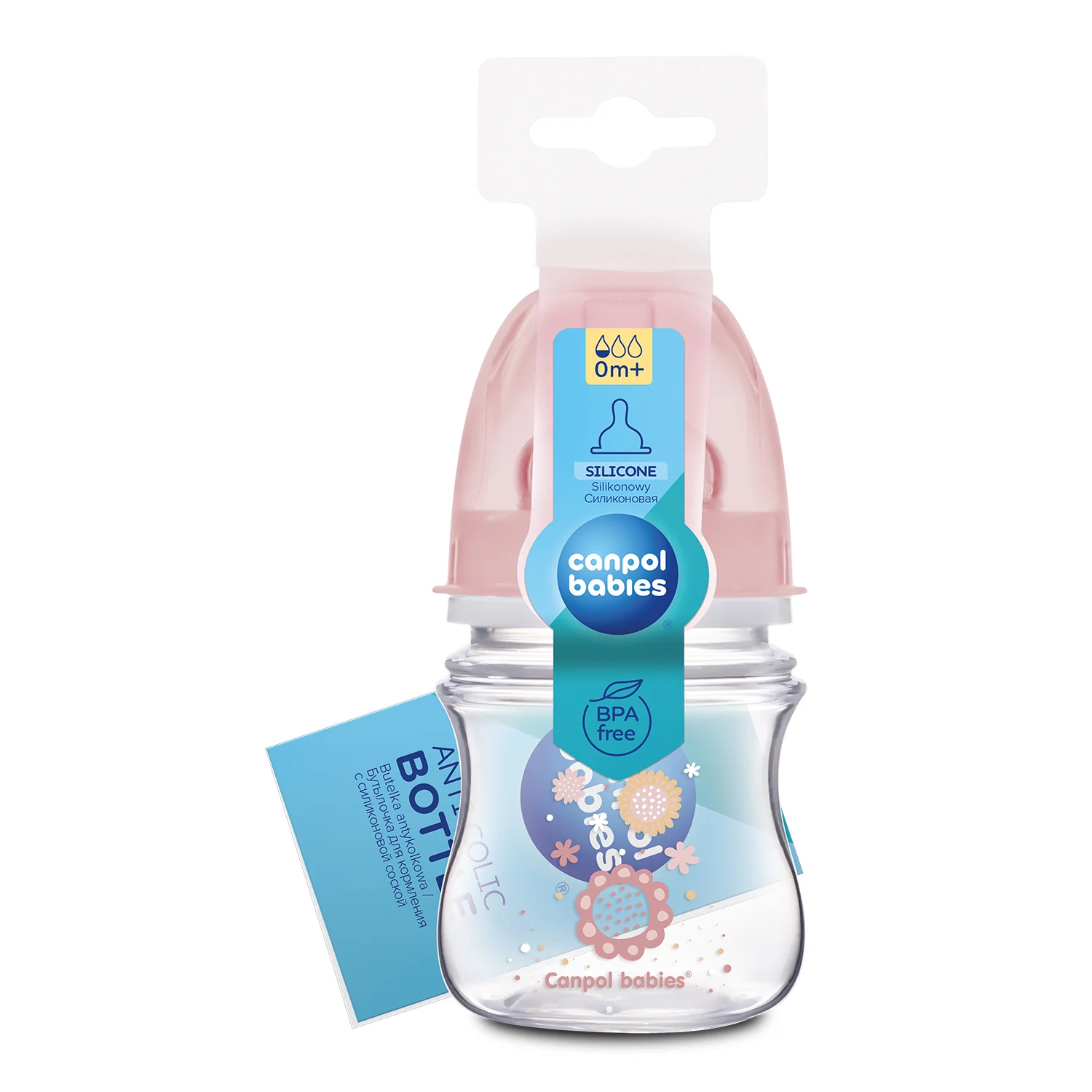 Canpol Babies butelka szerokootworowa antykolkowa, 0-3 miesiąca, 120 ml