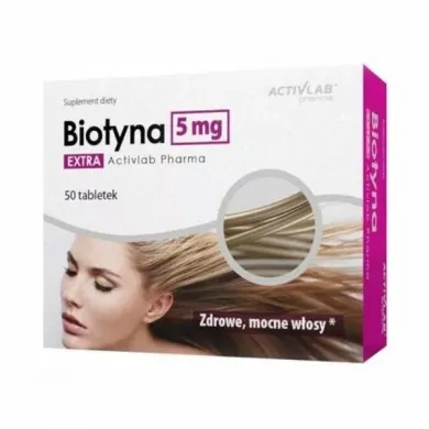 Activlab Pharma Biotyna Extra 5 mg, suplement diety, 50 tabletek