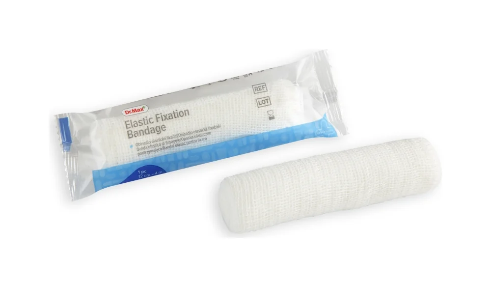 Elastic Fixation Bandage Dr. Max opaska podtrzymująca 12 cm x 4 m, 1 sztuka