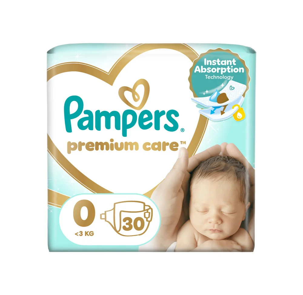 Pampers Premium Care pieluchy, rozmiar 0, 30 szt.