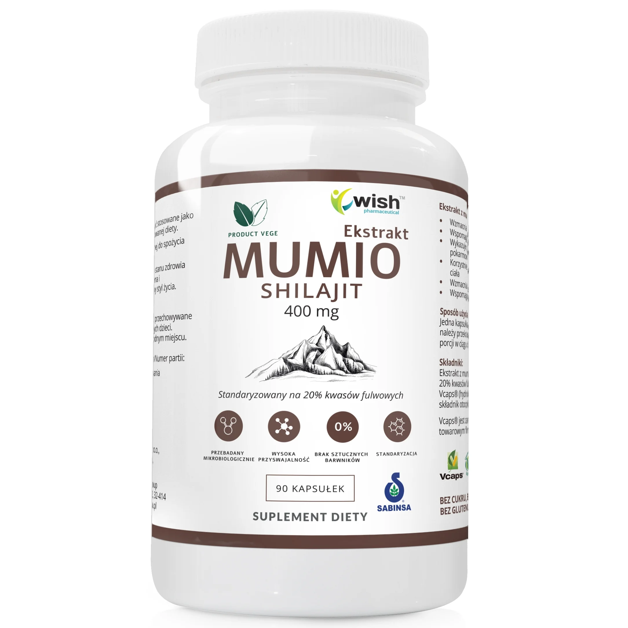 Wish Mumio Himalajskie Shilajit 90 kapsułek wege