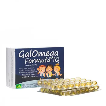 GalOmega Formuła IQ, suplement diety 700 mg, 150 kapsułek elastycznych 