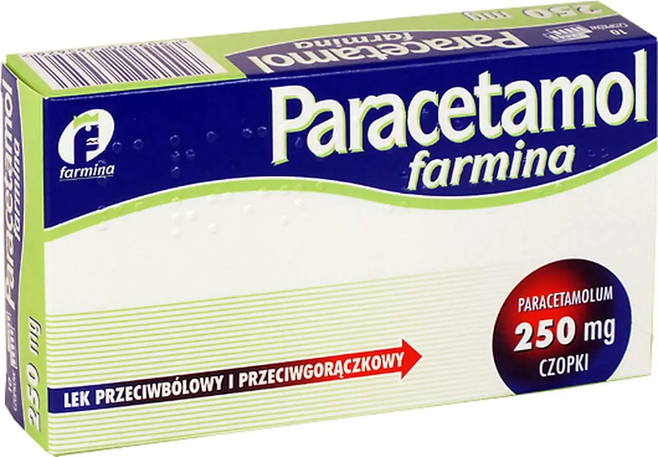 Paracetamol Farmina, 250 mg, 10 czopków