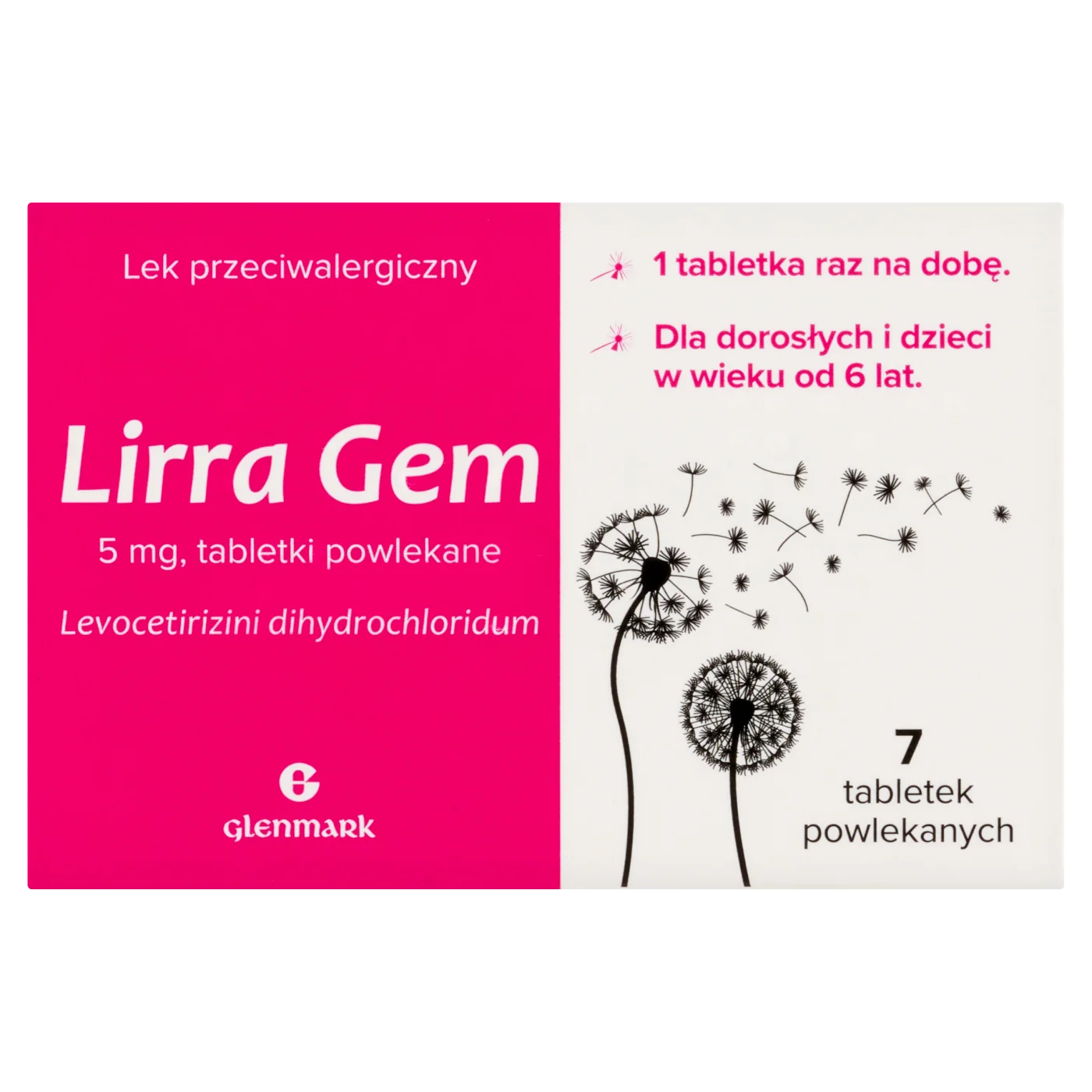 Lirra Gem 5 mg, 7 tabletek powlekanych