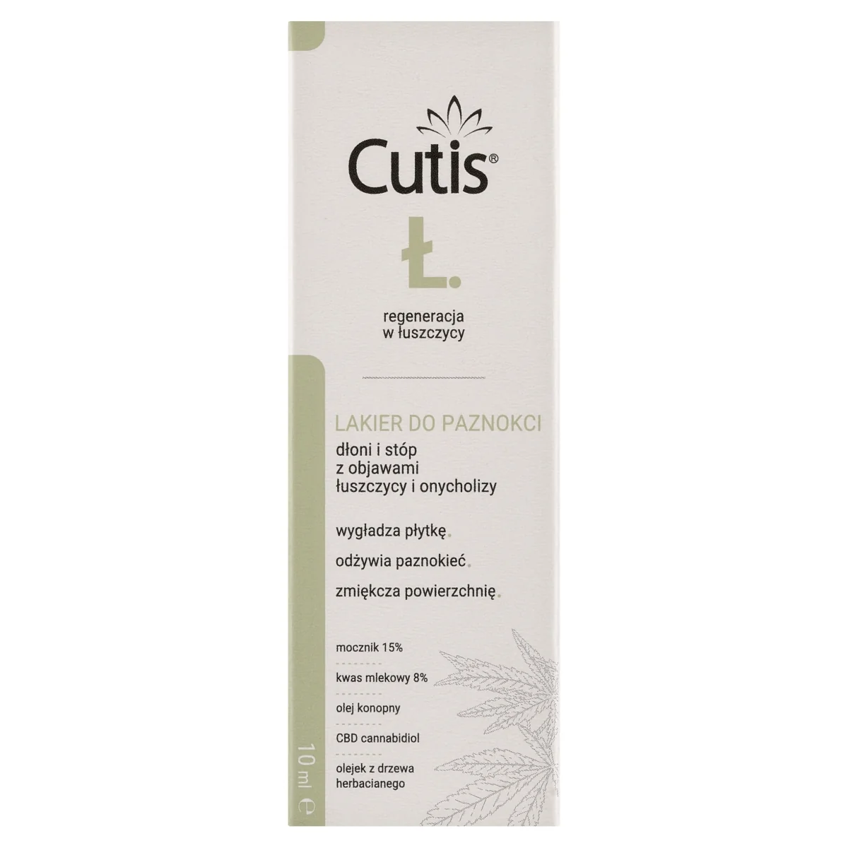 Cutis Ł Łuszczyca i Onycholiza lakier do paznokci + CBD, 10 ml