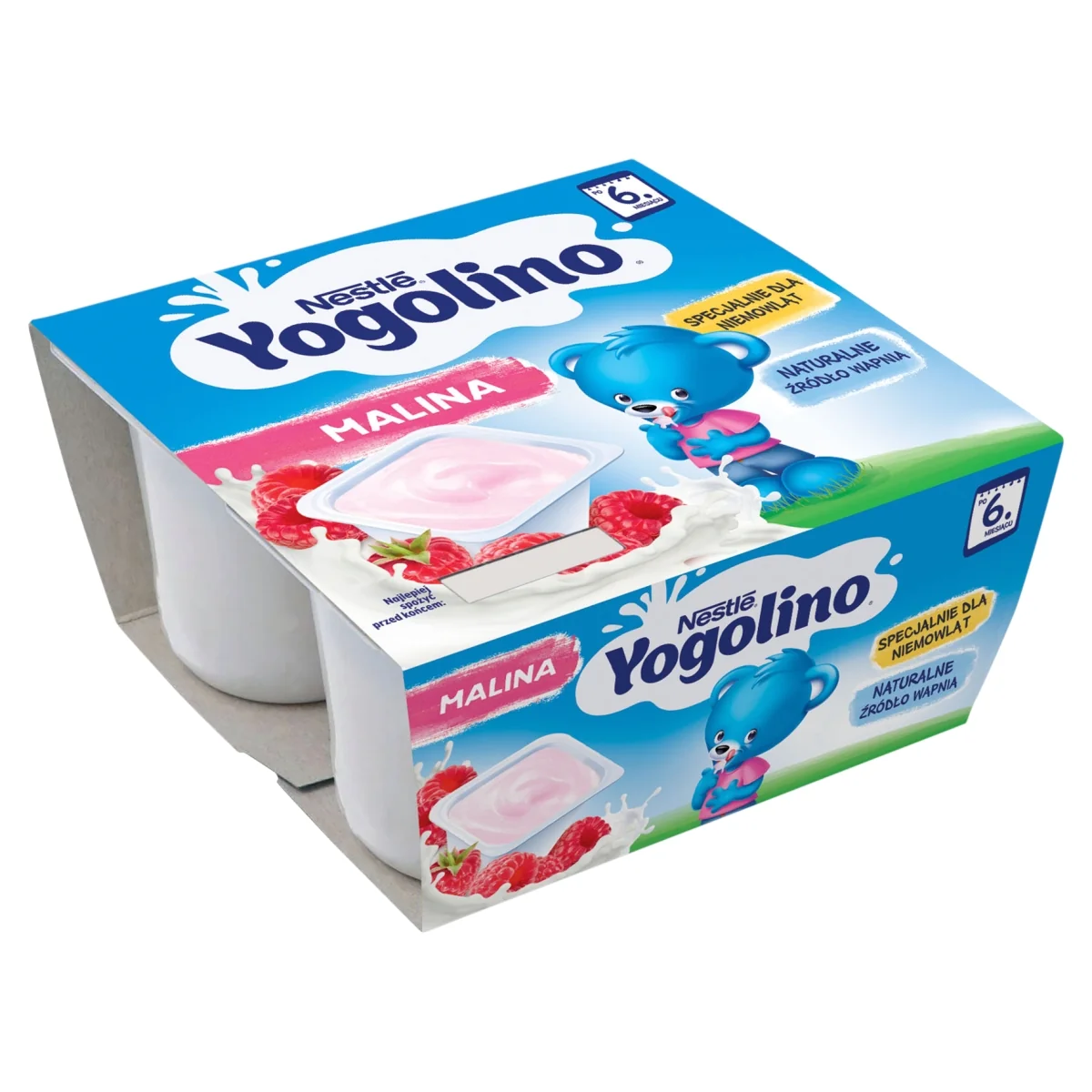 Nestle Yogolino deserek mleczno-owocowy malina dla niemowląt po 6 miesiącu życia, 400 g