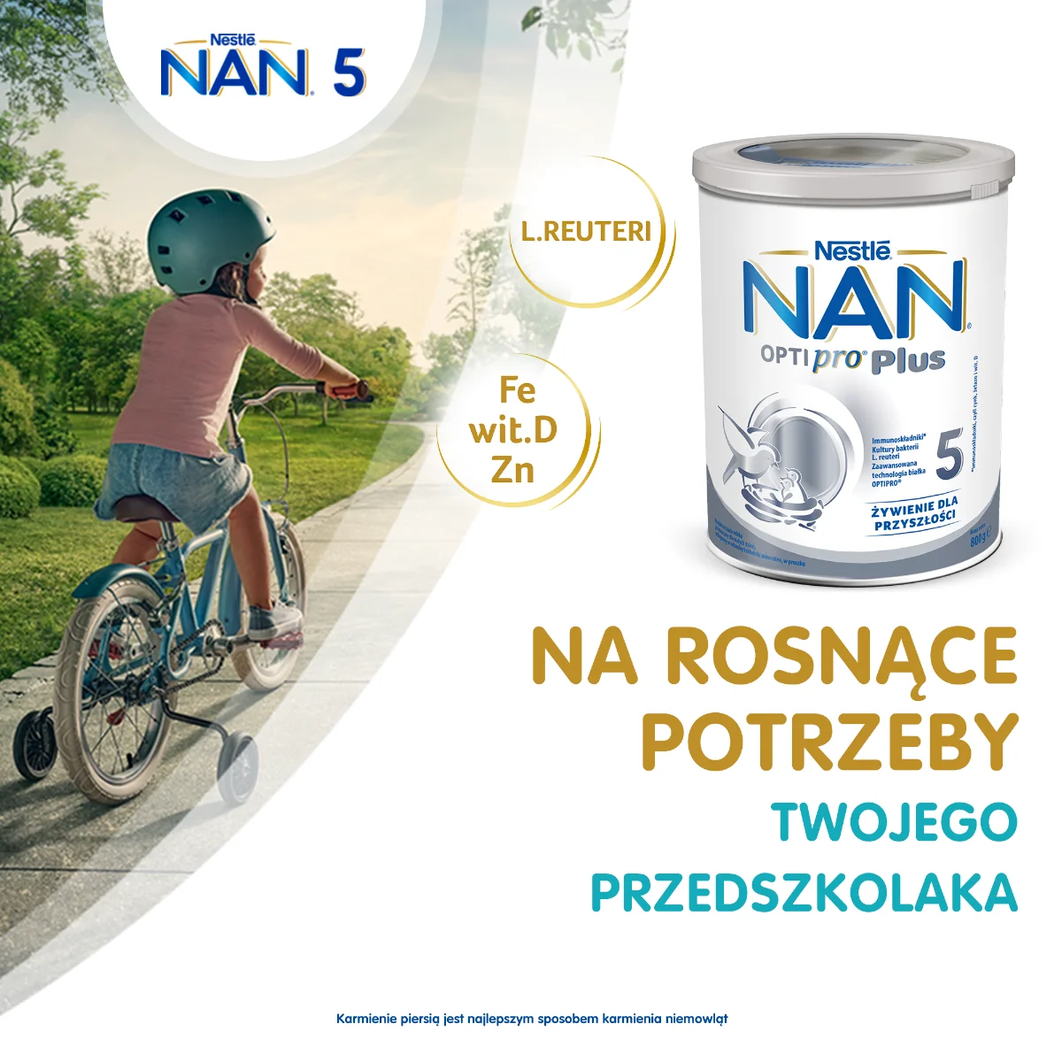 NAN Optipro Plus 5 mleko modyfikowane, proszek 800g