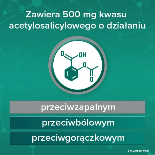 Aspirin Pro, 500 mg, 8 tabletek powlekanych 