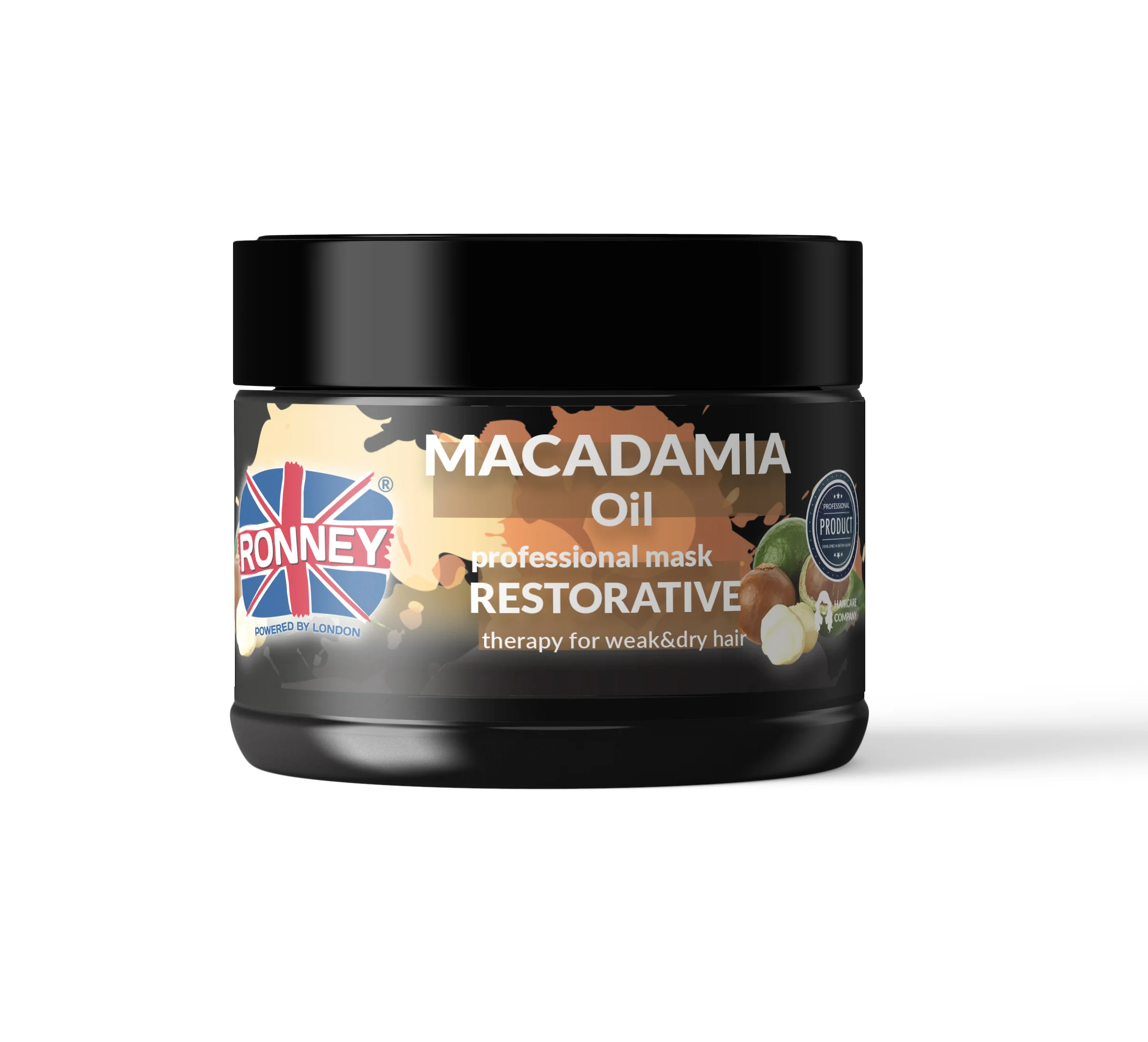 RONNEY Macadamia Oil wzmacniająca maska do włosów suchych i łamliwych, 300 ml
