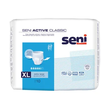 Seni Active Classic. extra large 120-160 cm, elastyczne majtki chłonne, 10 sztuk 