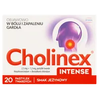 Cholinex Intense, 2,5 mg + 1,2 mg, 20 pastylek twardych
