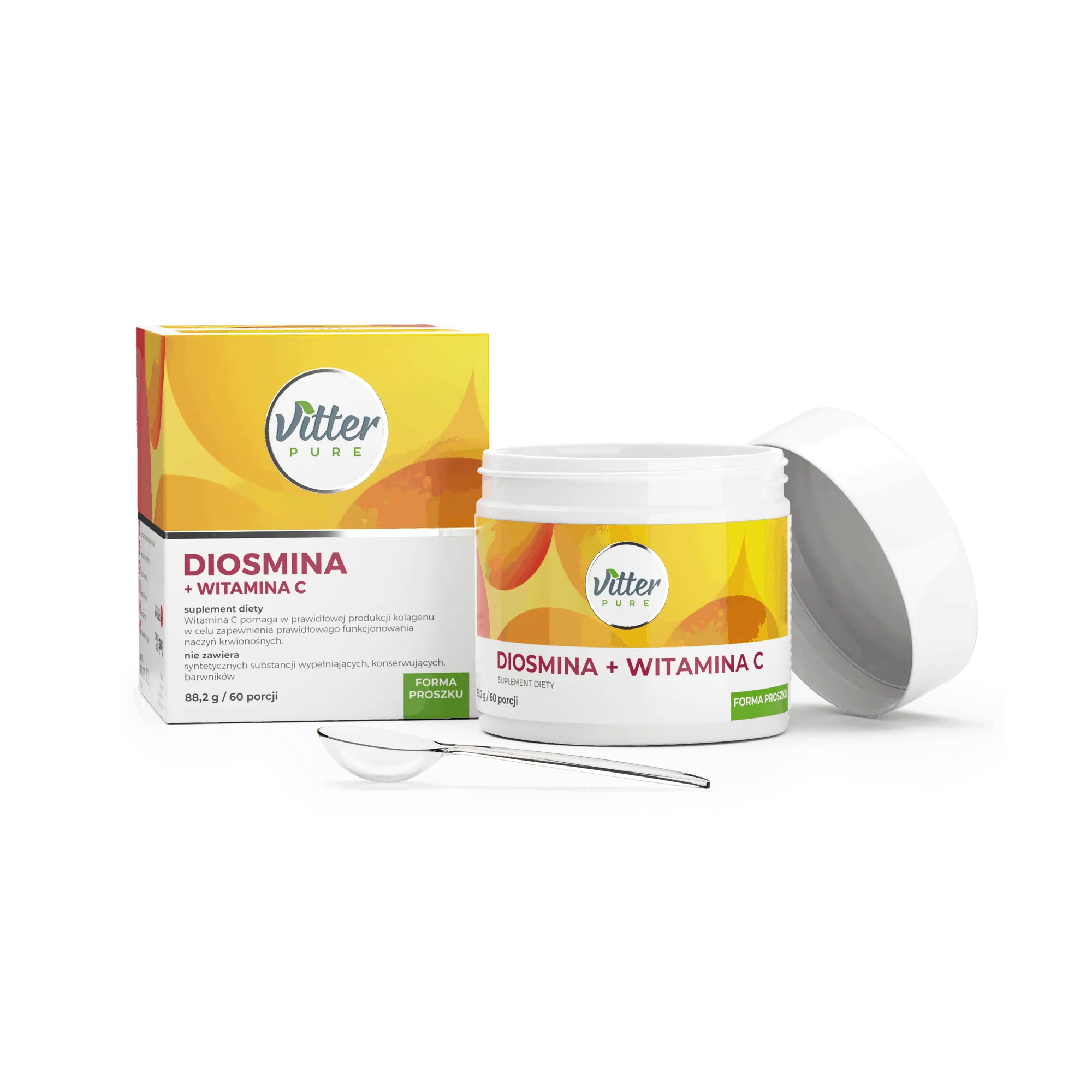 Diosmina + Witamina C Vitter Pure, suplement diety, proszek, 88,2 g