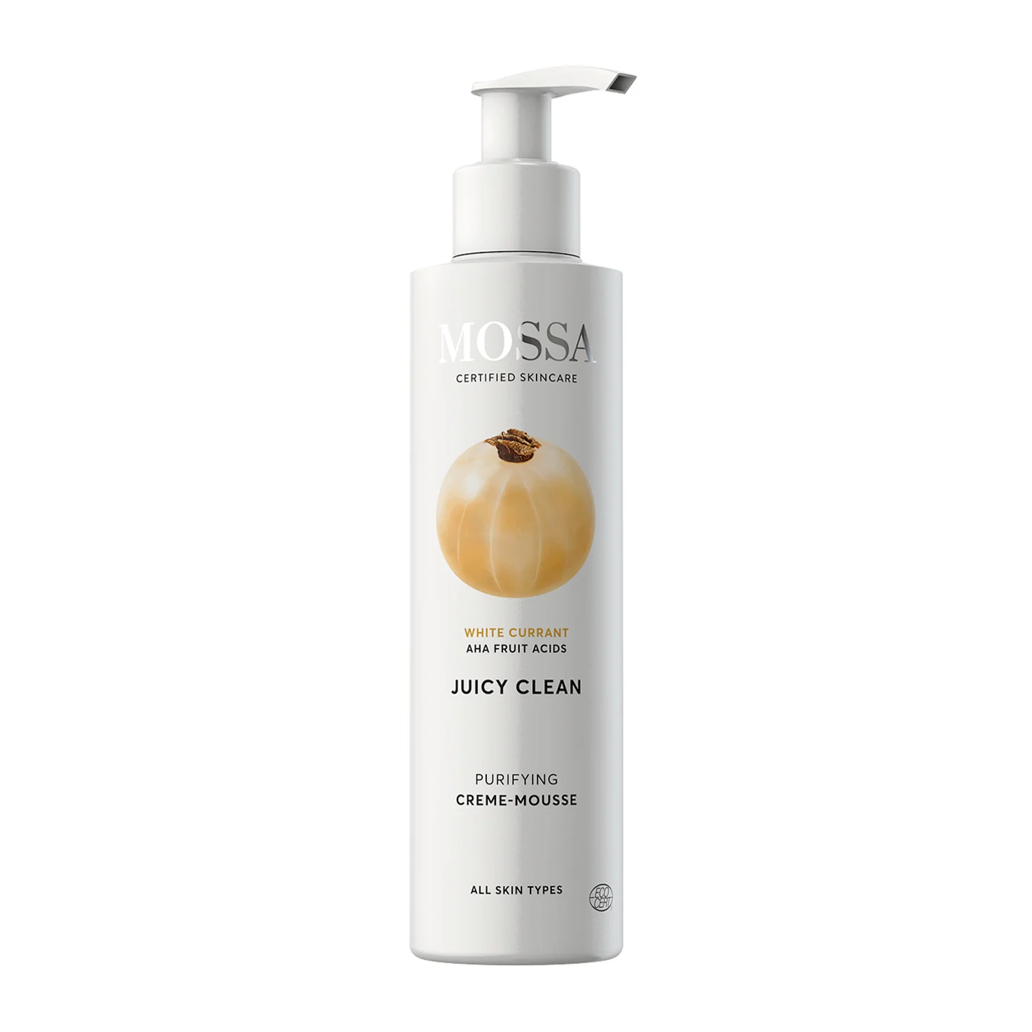 Mossa Juicy Clean kremowa pianka oczyszczająca z białą porzeczką, 190 ml