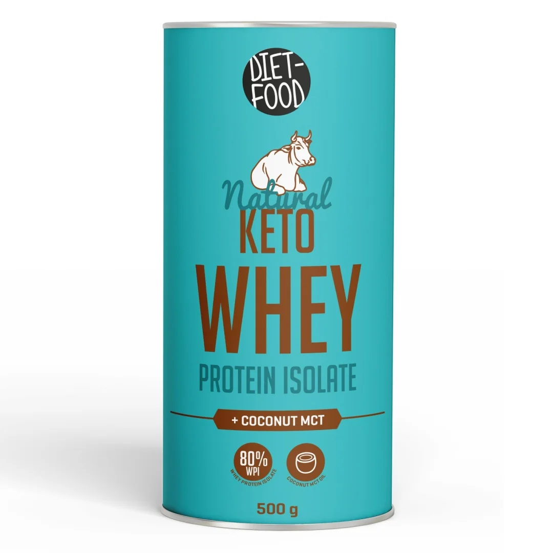 DIET-FOOD Białko z serwatki KETO z olejem kokosowym MCT izolat WPI, 500 g