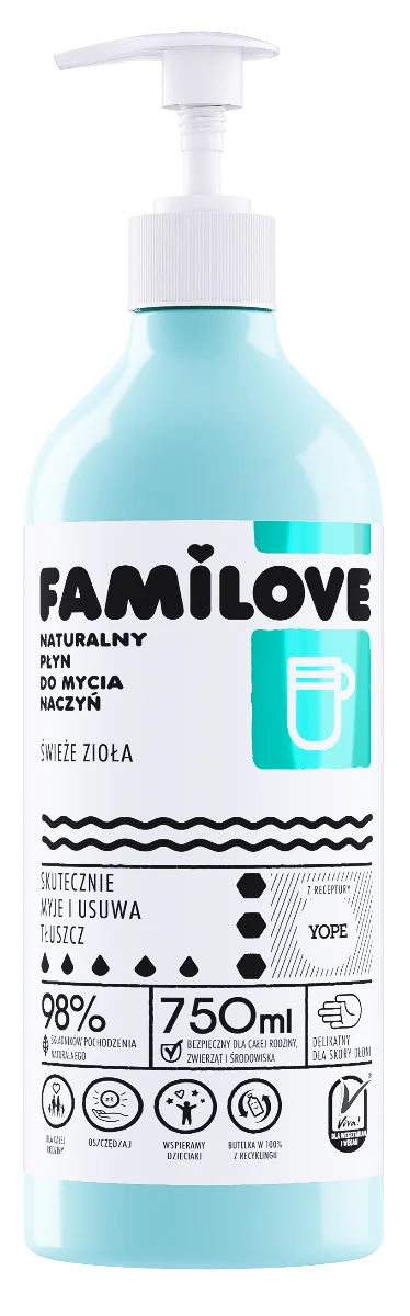 YOPE Familove szampon do mycia naczyń, 500 ml