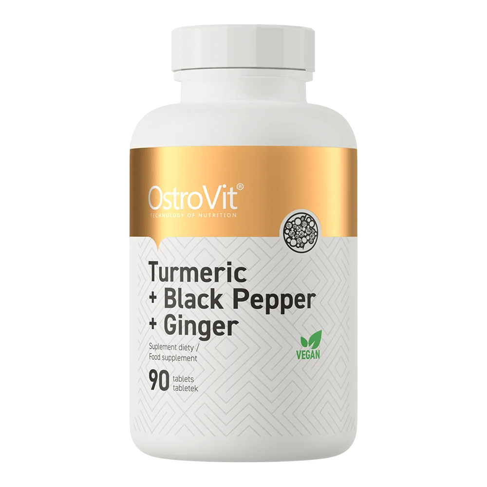 OstroVit Kurkumina + Czarny Pieprz + Imbir 90 tabletek