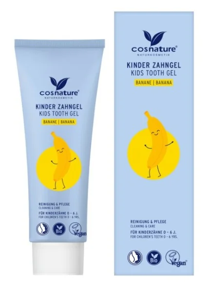 Cosnature® Kids Tooth Gel bananowy naturalny żel do zębów dla dzieci 0-6 lat, 75 ml