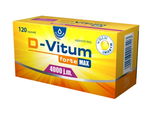 D-Vitum Forte Max 4000 j.m., 120 kapsułek