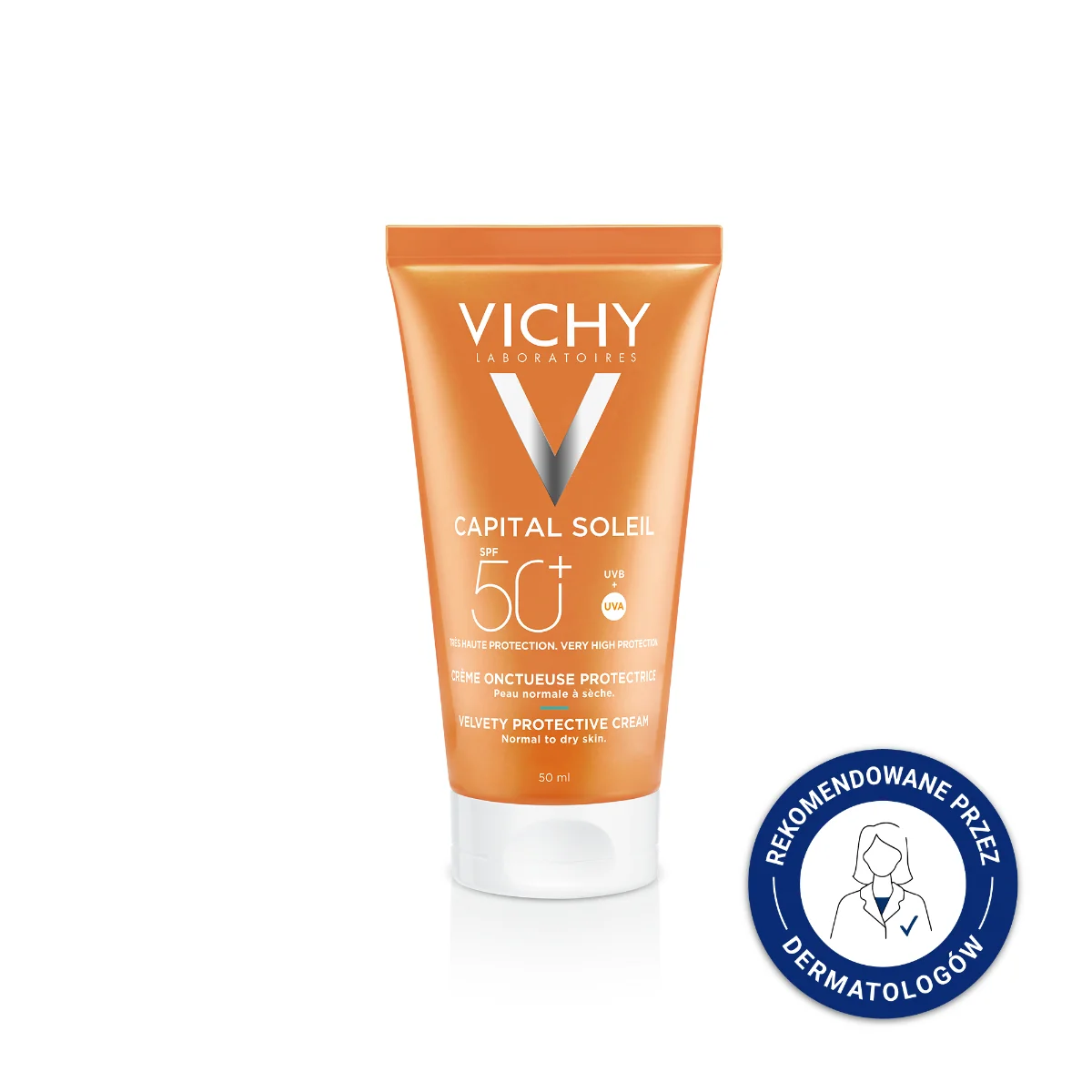 Vichy Capital Soleil, Krem aksamitny SPF50+