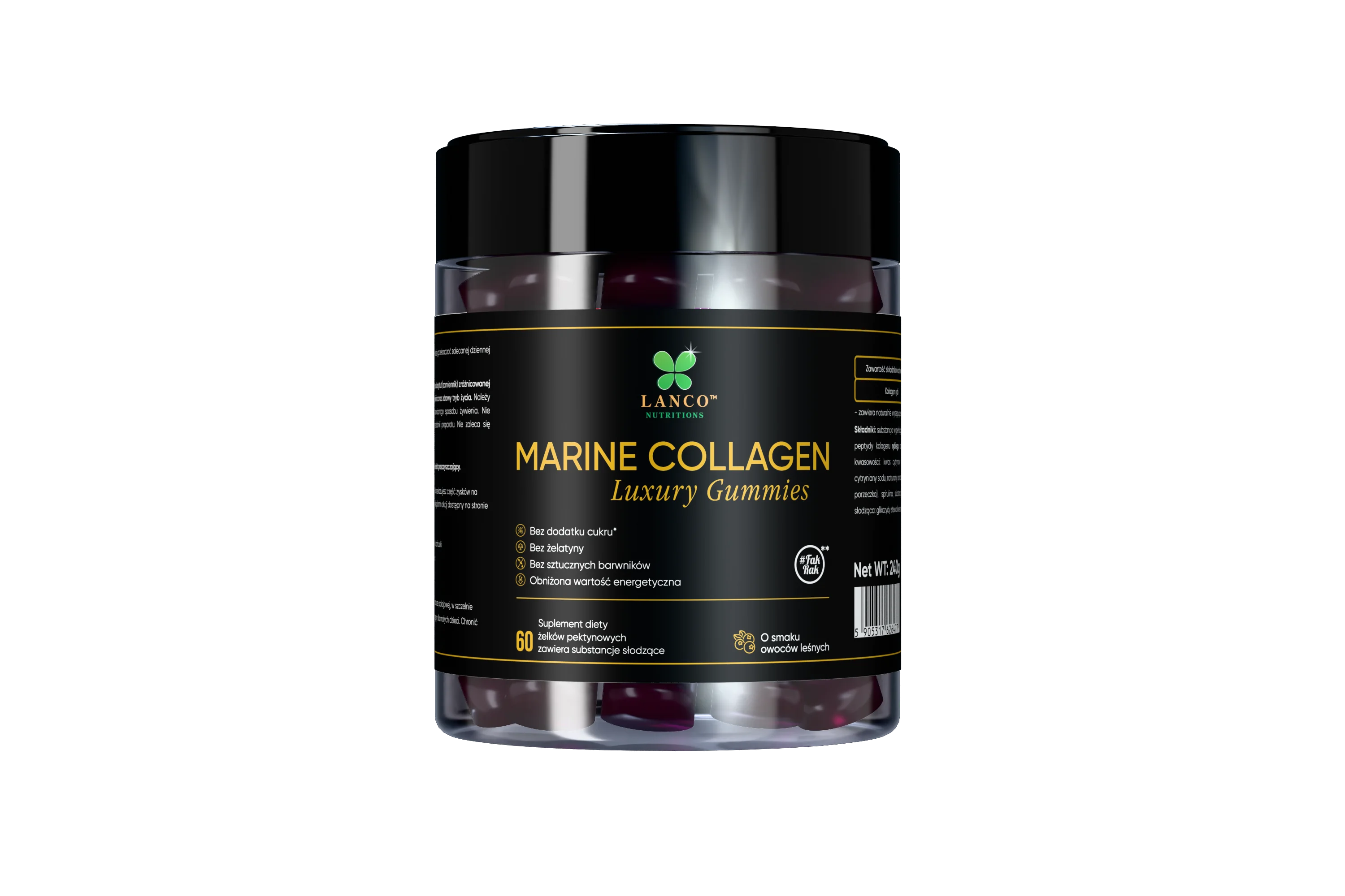Lanco Marine Collagen o smaku owoców leśnych, 60 żelków