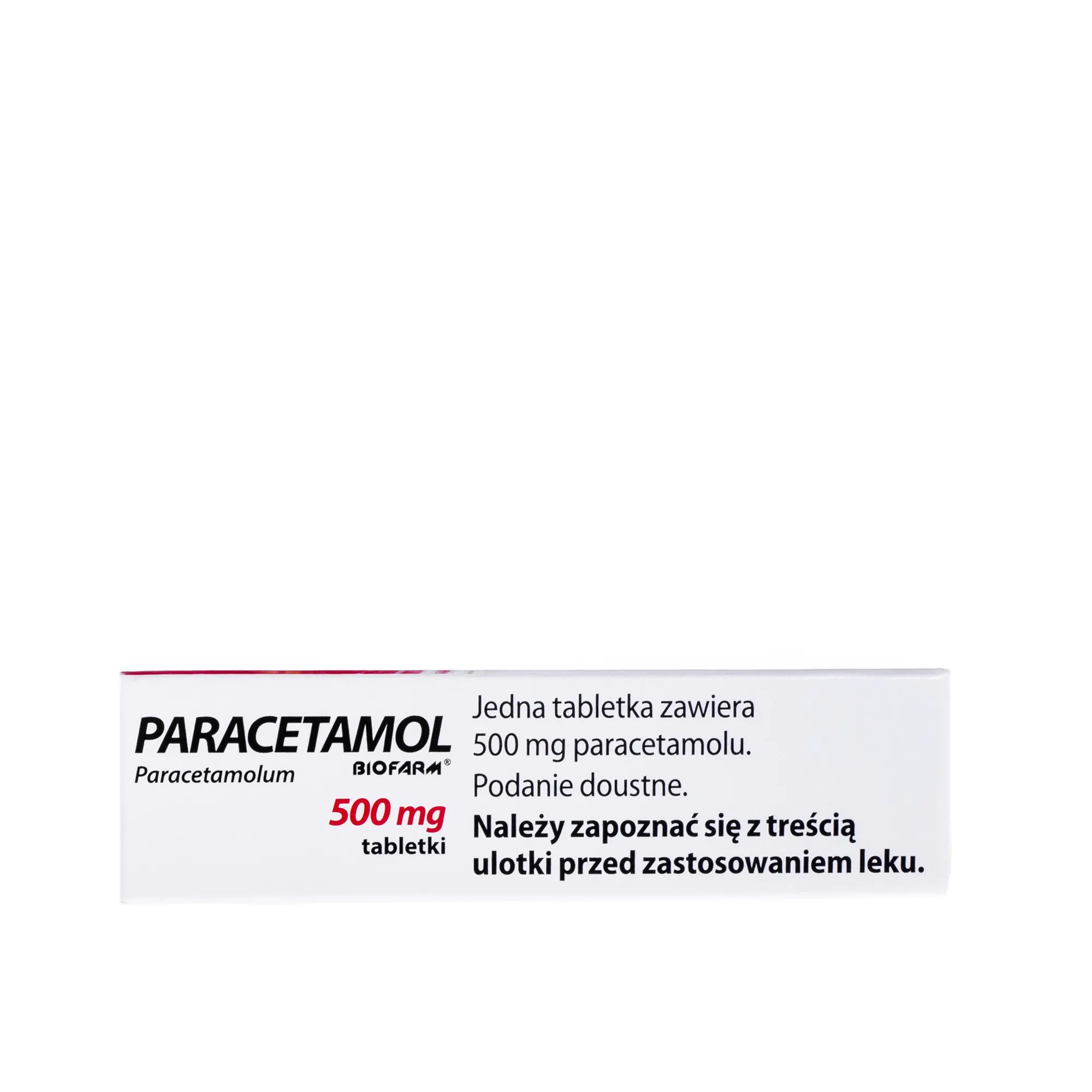 Paracetamol Biofarm, 0,5 g, lek przeciwbólowy i przeciwgorączkowy, 10 tabletek 