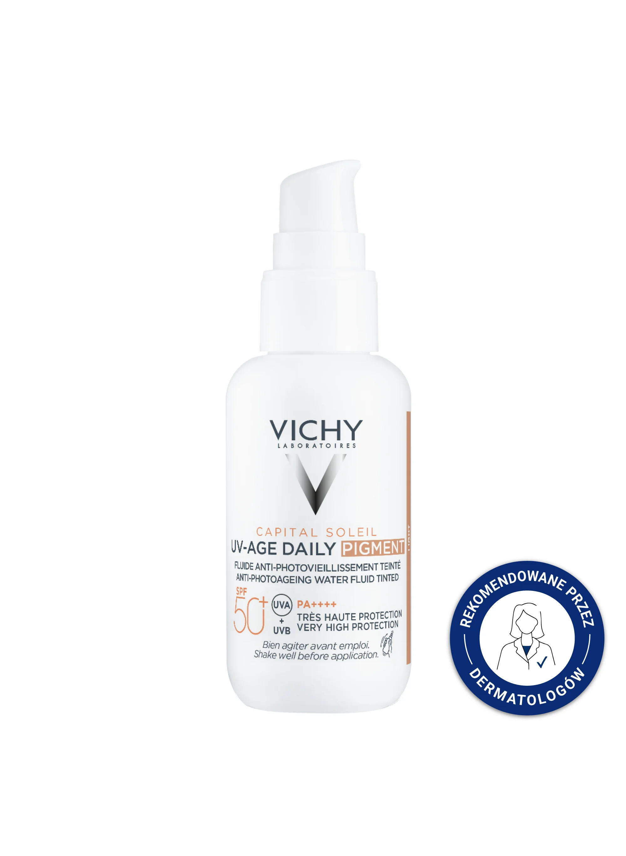 Vichy Capital Soleil UV-Age Daily Tined koloryzujący fluid przeciwsłoneczny SPF 50+, 40 ml