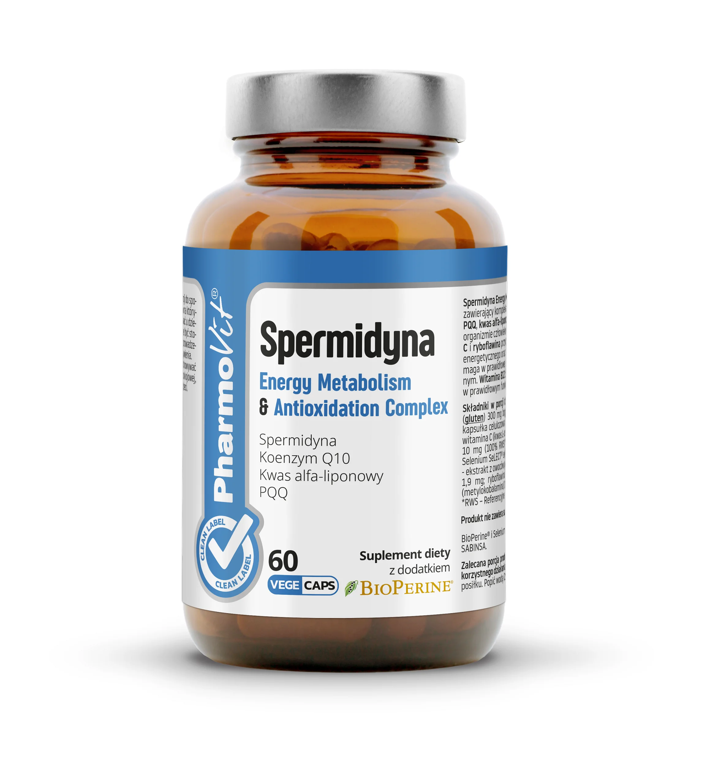PharmoVit® Spermidyna Energy Metabolism & Antioxidation Complex 60 kapsułek wege