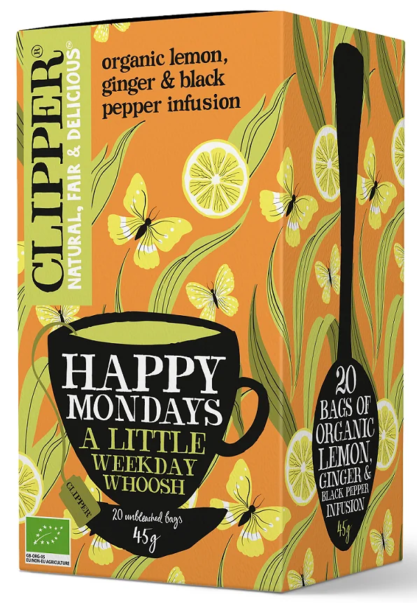 Clipper herbatka cytrynowa z imbirem i czarnym pieprzem, 20 torebek