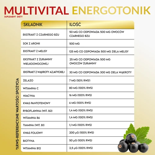 Multivital Energotonik płyn, 1000 ml