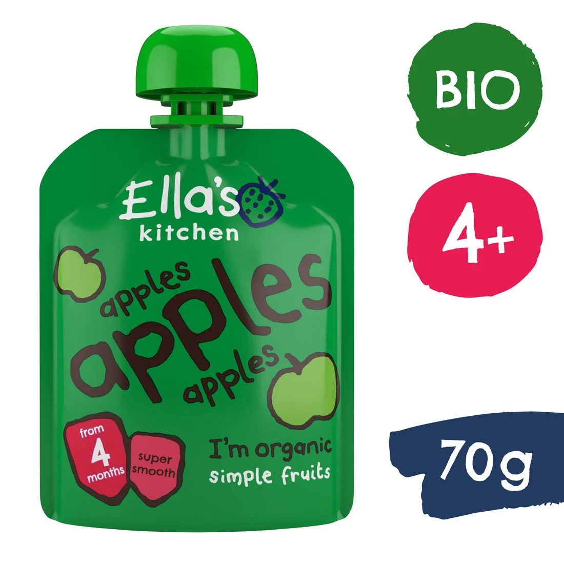 Ella's Kitchen BIO przekąska jabłkowa, 70 g