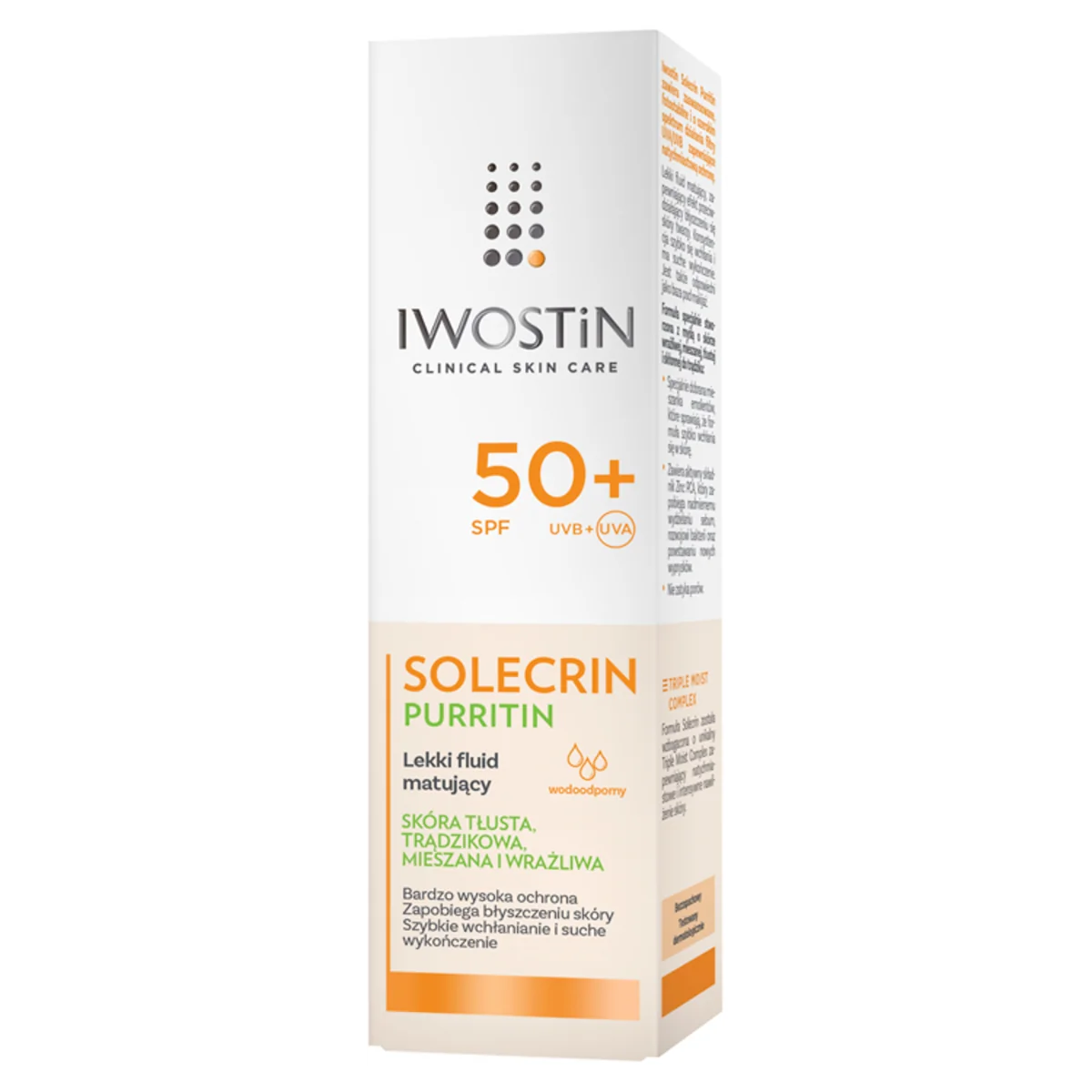 Iwostin Solecrin Purritin lekki fluid matujący SPF 50+, 40 ml