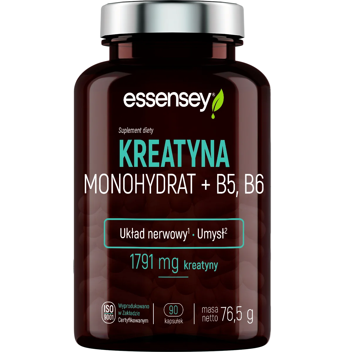 Essensey Kreatyna Monohydrat + B5, B6 90 kapsułek