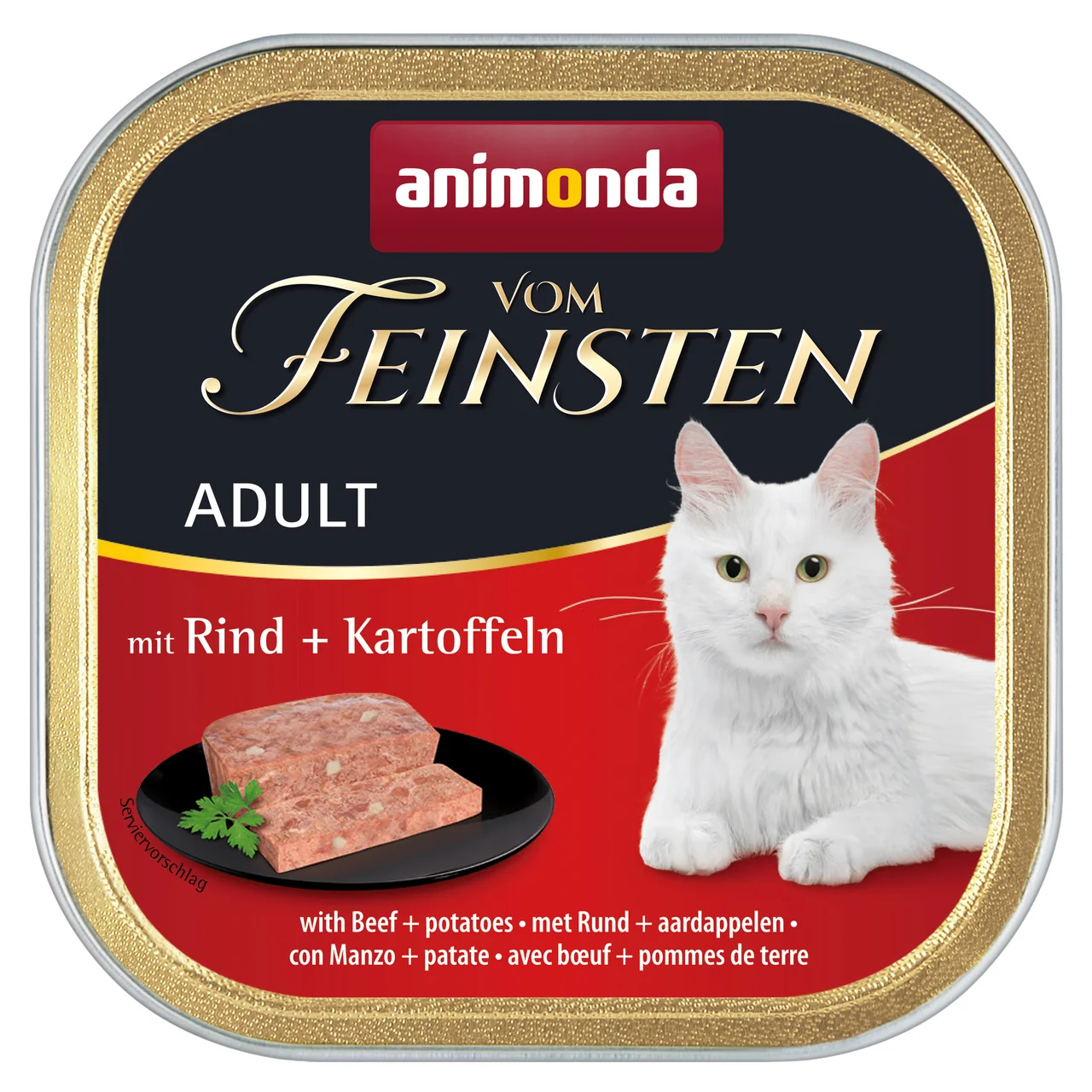 Animonda Vom Feinsten Adult mokra karma dla dorosłych kotów wołowina + ziemniaki, 100 g